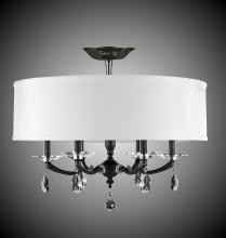 American Brass & Crystal FM5495-O-32G-36G-ST-GL - Six Light Flush Mount